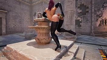 A secret ritual of a mysterious totem was performed in lara's ass