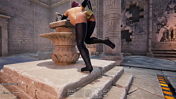 A secret ritual of a mysterious totem was performed in lara's ass