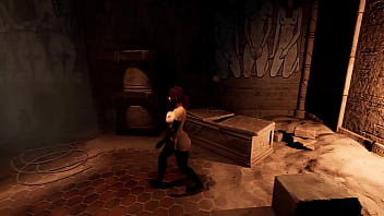A secret ritual of a mysterious totem was performed in lara's ass