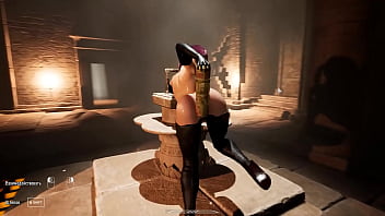 A secret ritual of a mysterious totem was performed in lara's ass