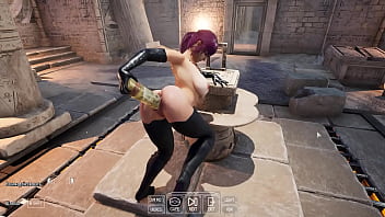 A secret ritual of a mysterious totem was performed in lara's ass