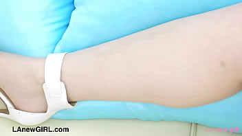 Cute brunette model naked close up