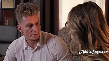 Beautiful european girlfriend helps boyfriend relax by giving him her tighter hole