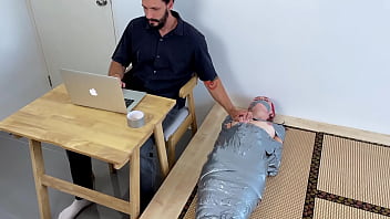 I wrapped her whole body in ducttape