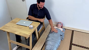 I wrapped her whole body in ducttape