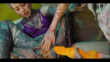 Heavy ink heavy dick tattooed girls ass fucking