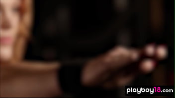 Big boobed passionate red beauty loves nude training