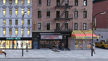 An exhibitionist girl undressed in public hentai kink maker