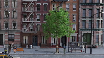 An exhibitionist girl undressed in public hentai kink maker