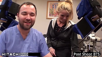 Freshman gets mandatory hitachi orgasm from doctor tampa bella ink