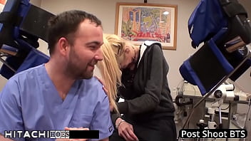 Freshman gets mandatory hitachi orgasm from doctor tampa bella ink