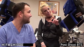 Freshman gets mandatory hitachi orgasm from doctor tampa bella ink