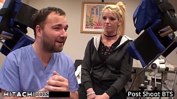 Freshman gets mandatory hitachi orgasm from doctor tampa bella ink
