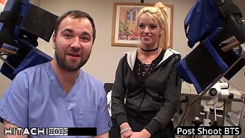 Freshman gets mandatory hitachi orgasm from doctor tampa bella ink