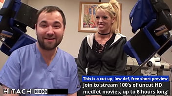 Freshman gets mandatory hitachi orgasm from doctor tampa bella ink