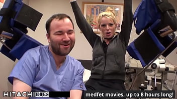 Freshman gets mandatory hitachi orgasm from doctor tampa bella ink