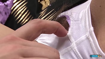 He restrains her ensuring she endures the whole of his fingers without protest