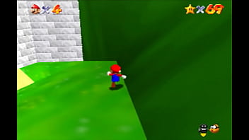 Mario from super mario 64 climbs on the castle and dies