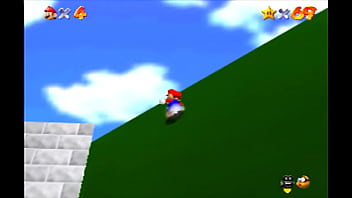 Mario from super mario 64 climbs on the castle and dies
