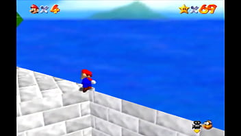 Mario from super mario 64 climbs on the castle and dies