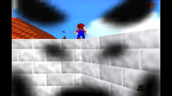 Mario from super mario 64 climbs on the castle and dies
