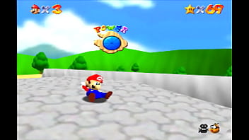 Mario from super mario 64 climbs on the castle and dies