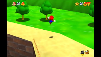 Mario from super mario 64 climbs on the castle and dies