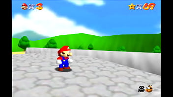 Mario from super mario 64 climbs on the castle and dies
