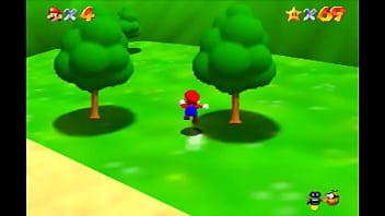 Mario from super mario 64 climbs on the castle and dies