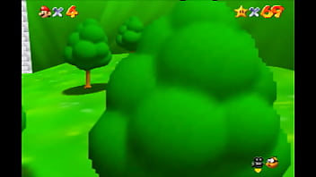 Mario from super mario 64 climbs on the castle and dies