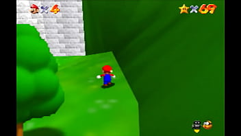 Mario from super mario 64 climbs on the castle and dies