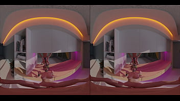 Fucking helsie in vr infront of a mirror