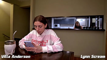 Lynn scream gets careless and her husband fucks villa anderson in the kitchen