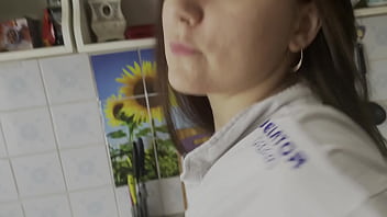 His stiff cock has been pressing on him since morning so he finally can't stand it anymore and takes the girl from behind