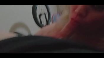 Hot blonde chick deep throats strong dick