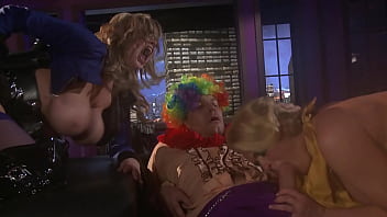 The jokester and batfuck lead a wild orgy with batchick and hoards of sluts
