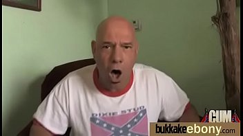 Black girl sucks many white cocks in redneck group 7