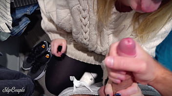 She couldn’t wait – wild changing room fuck during shopping trip