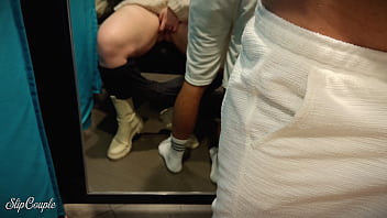 She couldn’t wait – wild changing room fuck during shopping trip