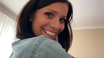 Sating pajama threesome with brunette teen and milf pov sex