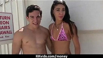 Tight teen fucks a man in front of the camera for cash 6