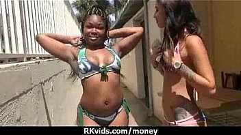 Tight teen fucks a man in front of the camera for cash 6