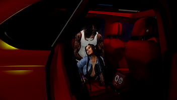 Black girl take back shots in car