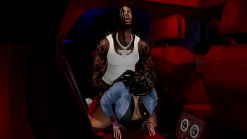 Black girl take back shots in car