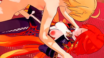 Mavuika's hot pussy needs something wet to cool it down genshin impact