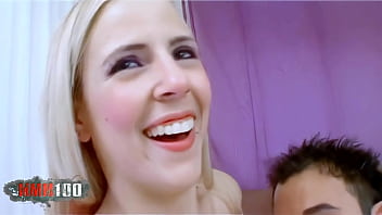 Sexy spanish blonde leslie kiss fucking with 2 big cocks