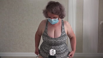 Big ass tries on panties shorts and records a sexy video for her lover home camera watches mature wife pawg