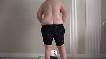 Big ass tries on panties shorts and records a sexy video for her lover home camera watches mature wife pawg