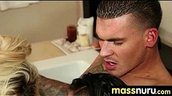 Nuru massage ends with a hot shower fuck 6