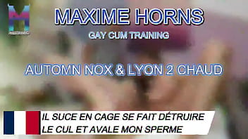 Locked in a cage sucking moaning and getting drilled hard with d6arche and lyon2chaud pure chemistry and no h